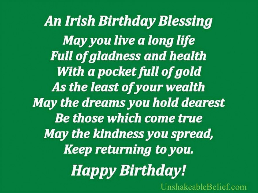 Irish Birthday Wishes
 Happy Birthday Irish