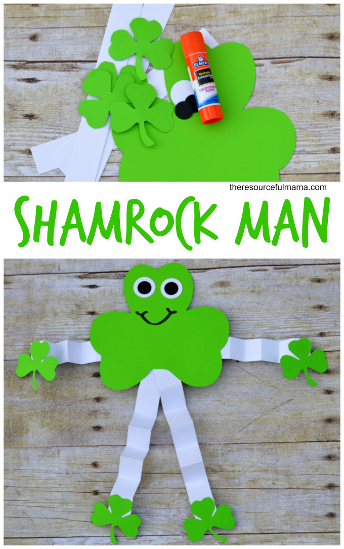 Irish Crafts For Kids
 St Patrick s Day Shamrock Man Craft The Resourceful Mama
