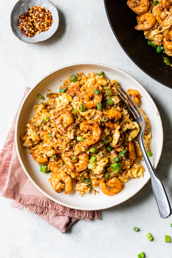 Is Brown Rice High In Fiber
 Spicy Shrimp Fried Rice Recipe in 2020