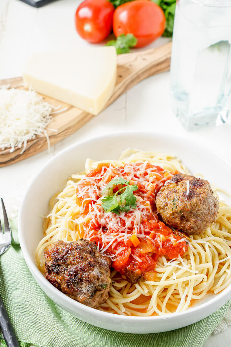 Italian Spaghetti And Meatballs Recipes
 Homemade Spaghetti and Meatballs Sugar & Soul