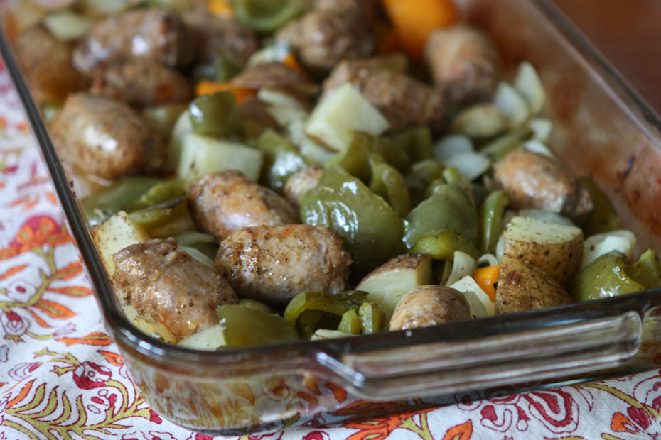 Italian Turkey Sausage
 Roasted Italian Turkey Sausage Potatoes and Peppers