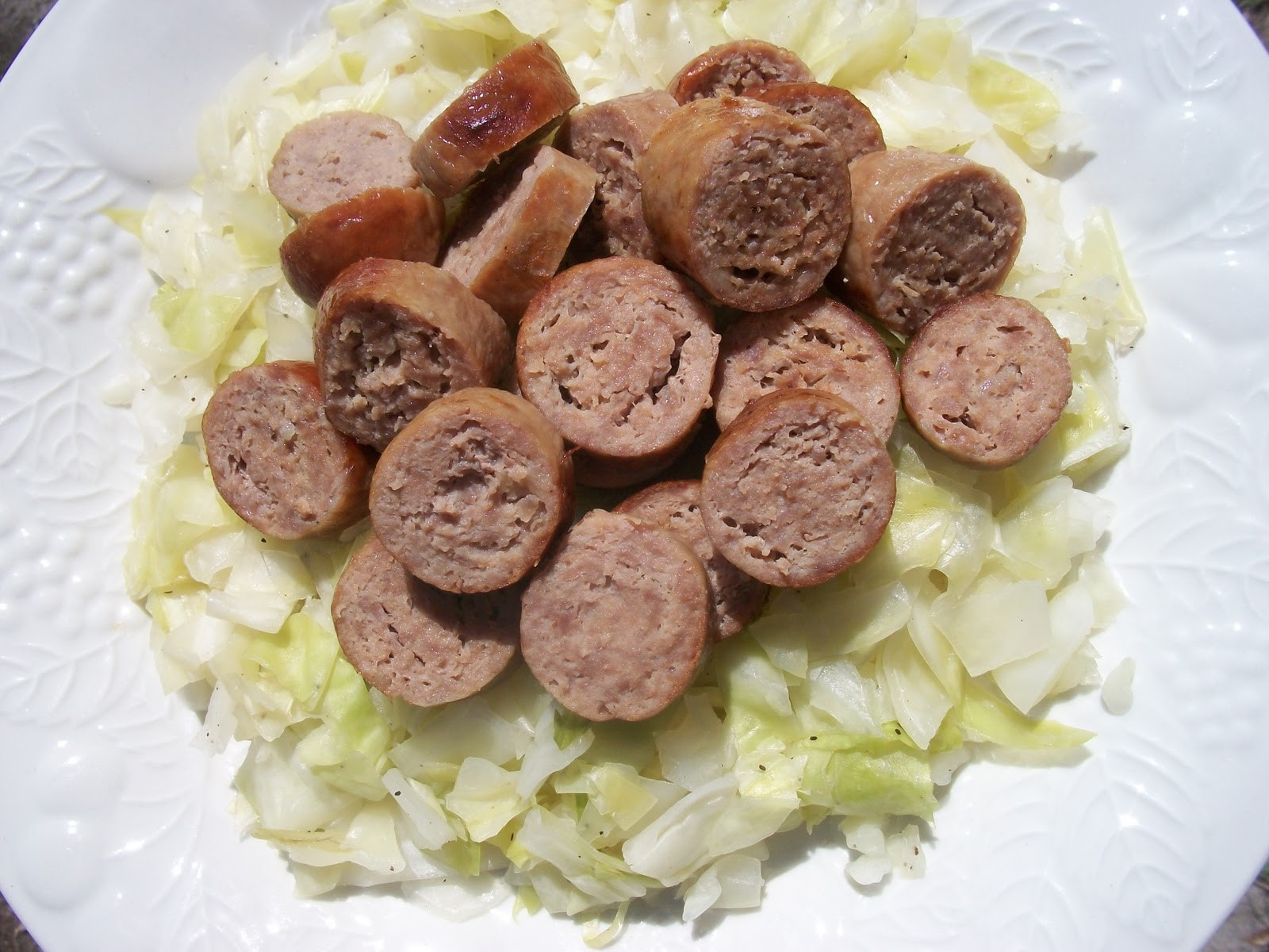 Italian Turkey Sausage
 Jennie O Sweet Italian Turkey Sausage and Steamed Cabbage