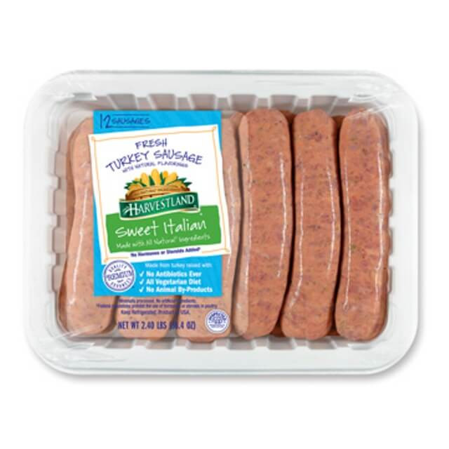 Italian Turkey Sausage
 PERDUE HARVESTLAND Ready to Cook Sweet Italian Turkey