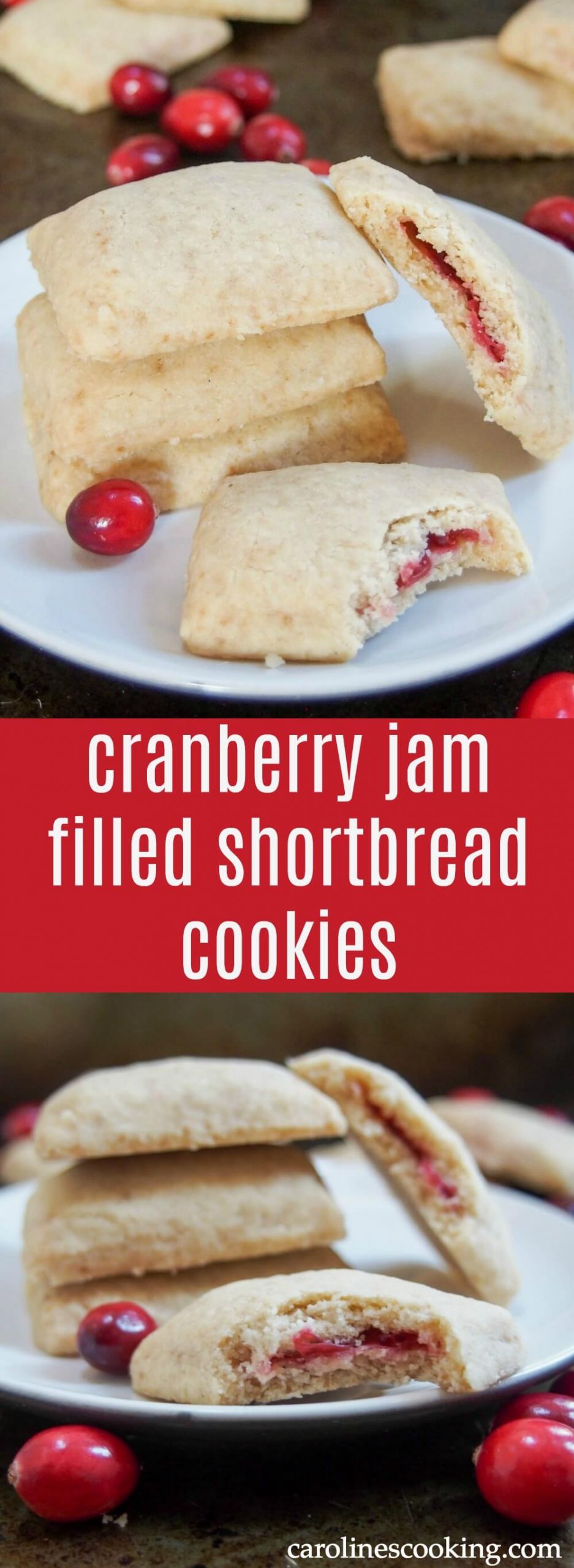 Jam Filled Shortbread Cookies
 Cranberry jam filled shortbread cookies Caroline s Cooking