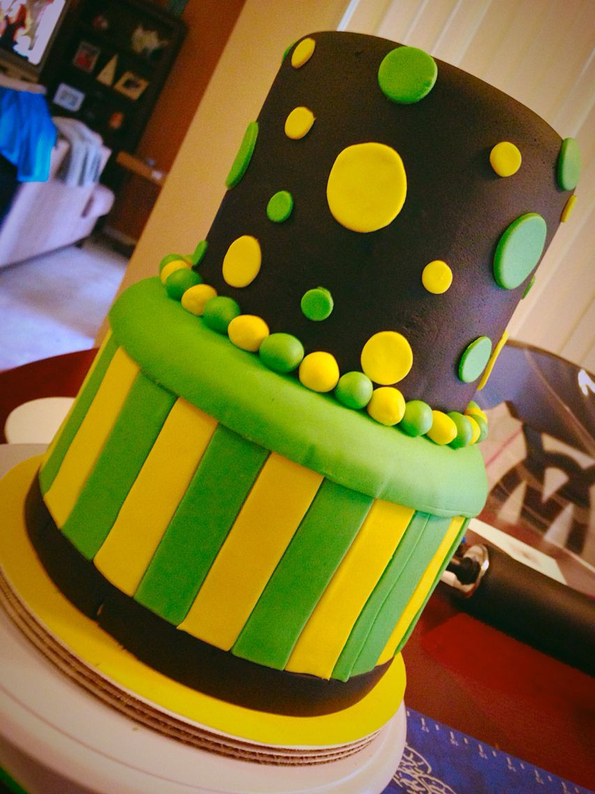 Jamaican Birthday Cake
 Birthday cake using Jamaican flag colors
