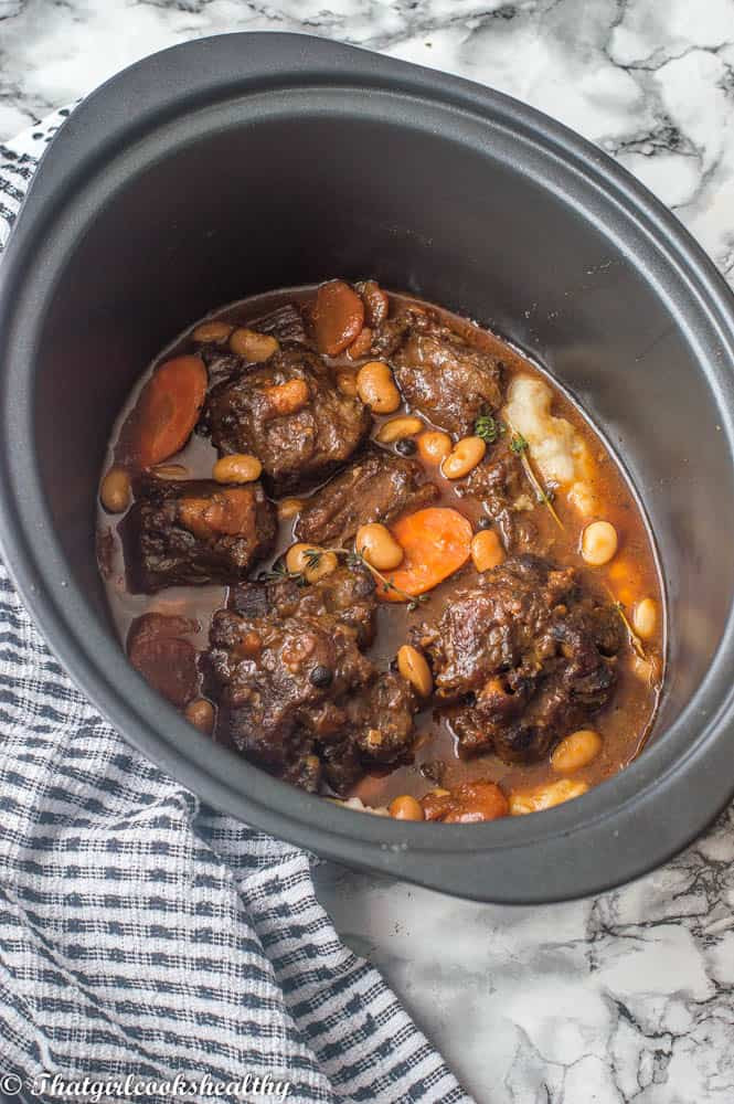 Jamaican Oxtail Stew Recipe
 Jamaican oxtail stew with butter beans That Girl Cooks