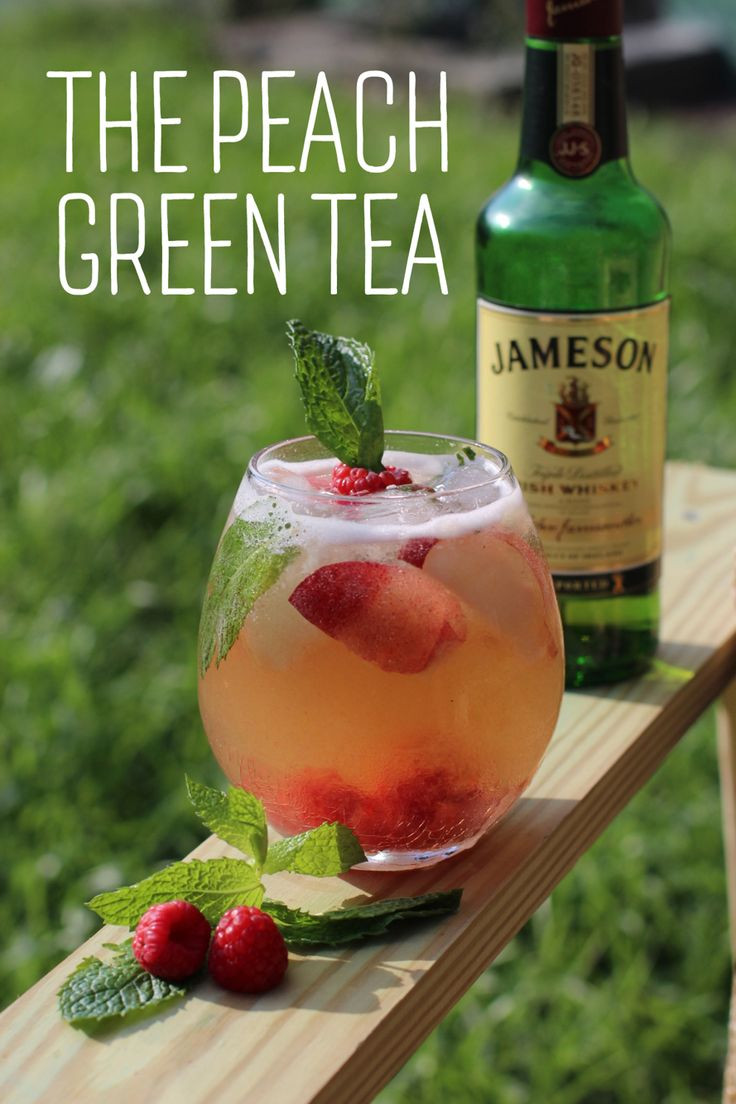 Jameson Whiskey Drinks
 The Peach Green Tea Summer Cocktail Easy recipe