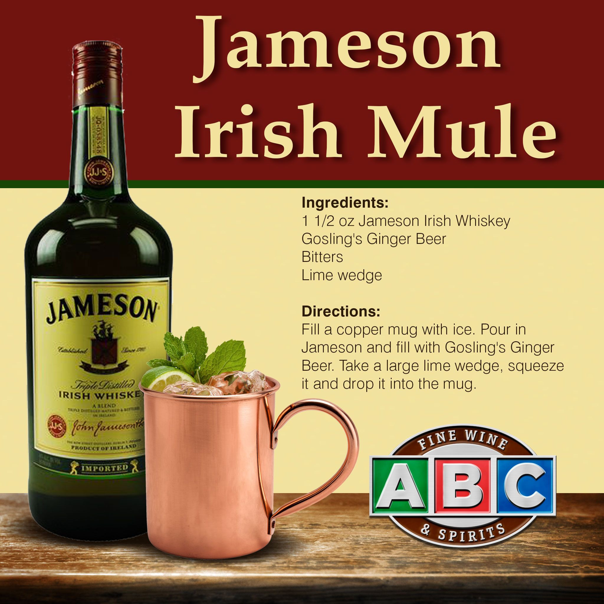 Jameson Whiskey Drinks
 Jameson Irish Mule
