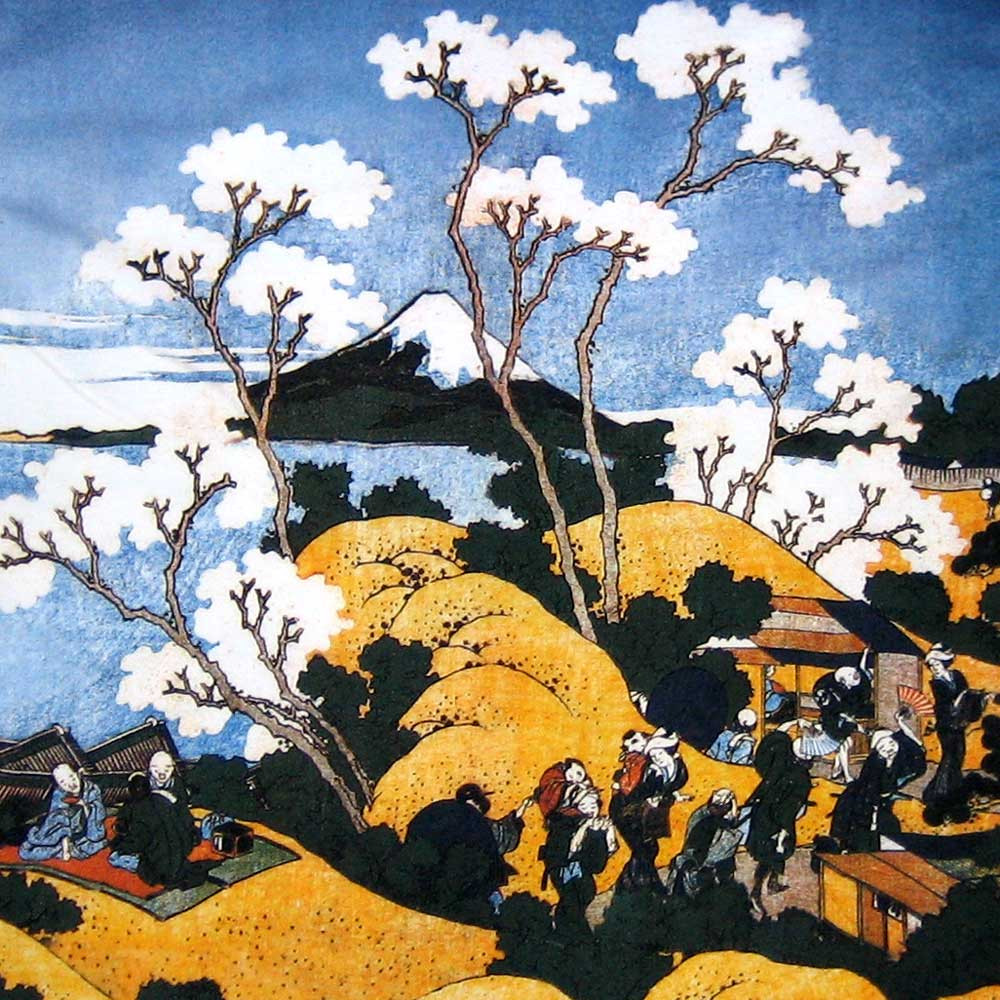 Japan Landscape Paintings
 FUGAKU SANJUROKEI Mt Fuji Japan Hokusai Ukiyoe Art Print T