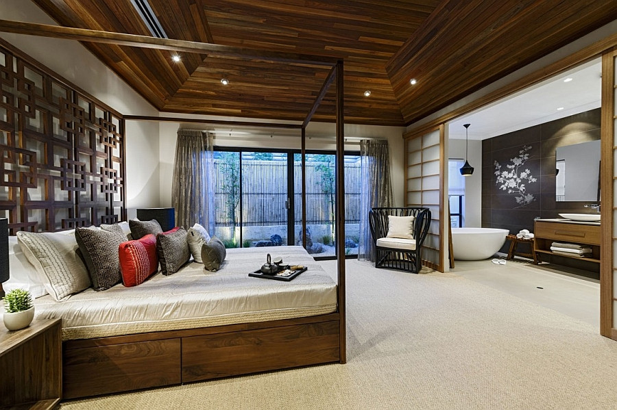 Japanese Bedroom Decor
 Japanese Inspired Perth Residence fers Serenity Draped