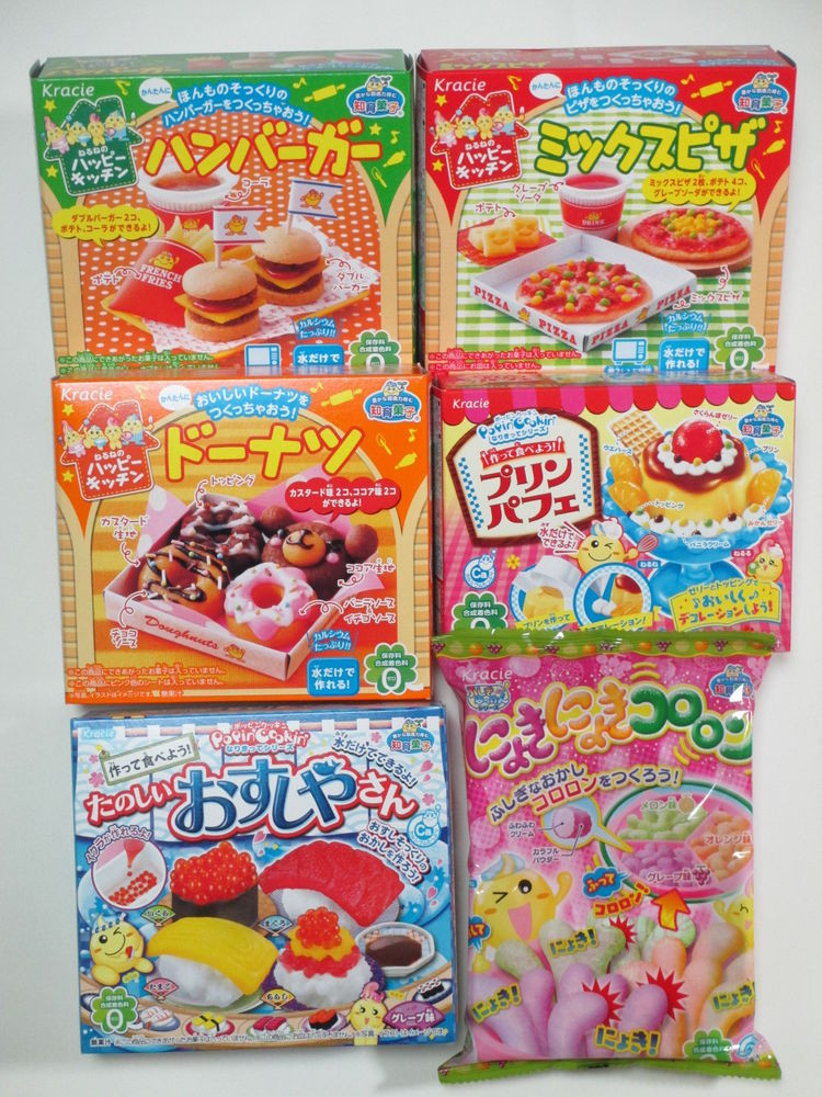 Japanese DIY Candy Kit
 6 Pcs Japanese DIY Candy Kits Kracie Popin Cookin Happy