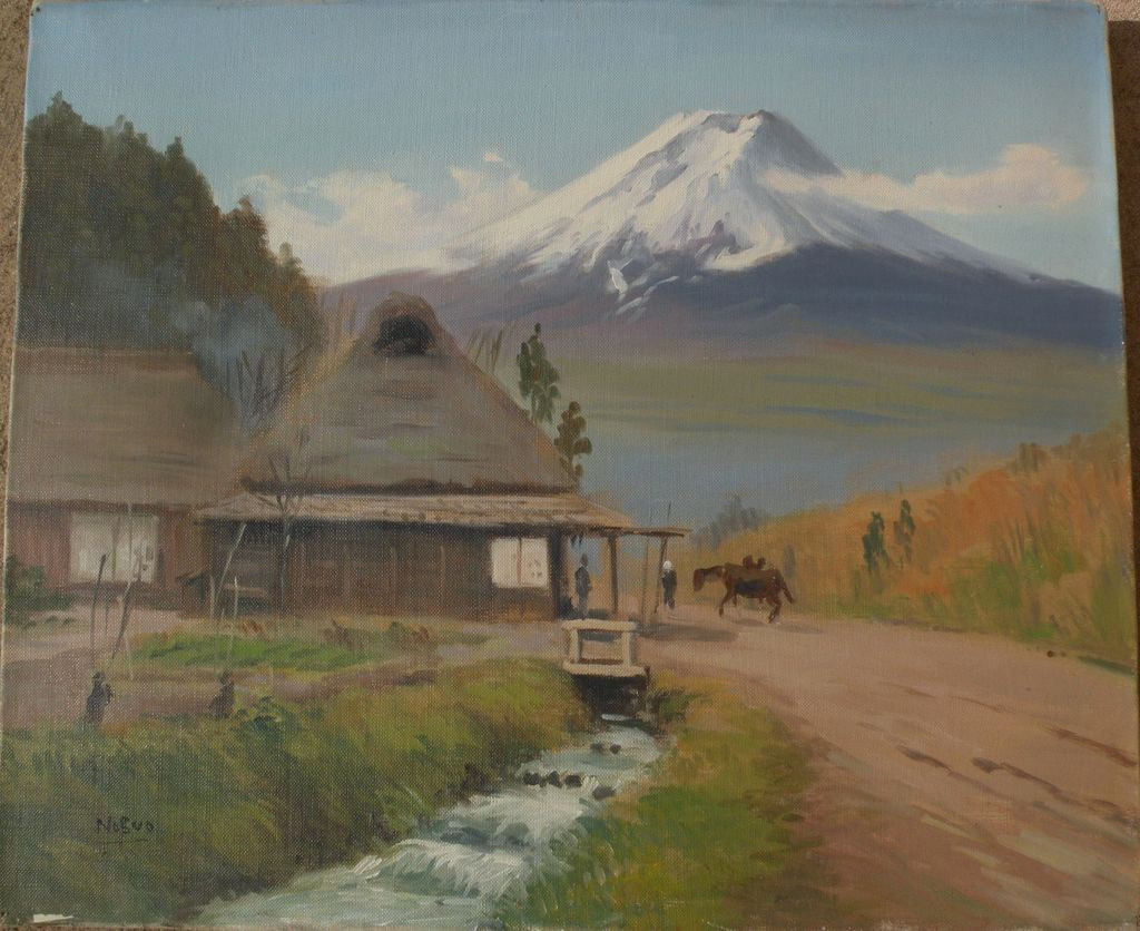Japanese Landscape Painting
 NOBUO impressionist Japanese art landscape painting near
