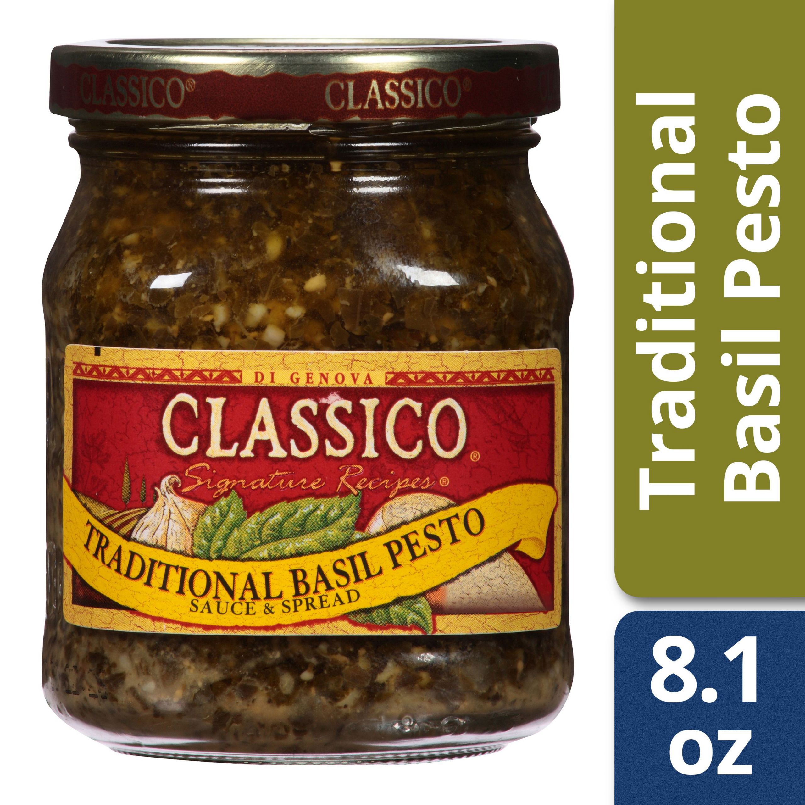 Jarred Pesto Sauce
 Classico Traditional Basil Pesto Sauce and Spread 8 1 oz