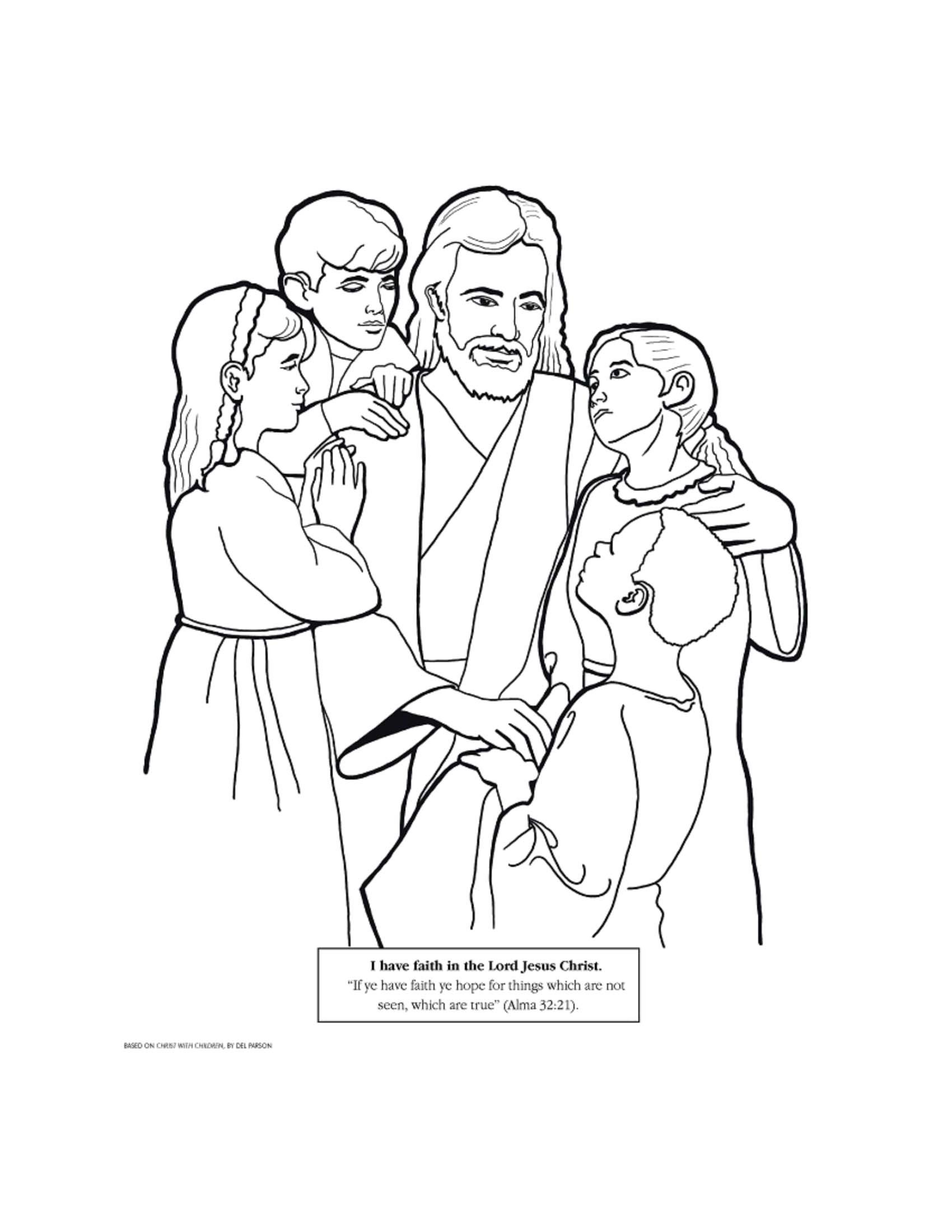 Jesus Children Coloring Page
 Coloring Pages