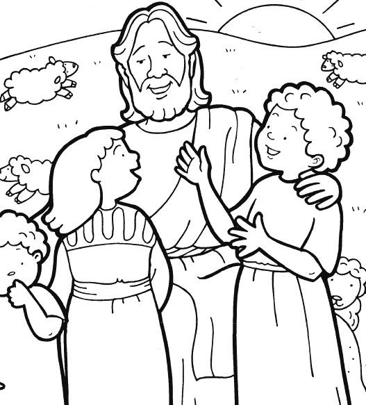 Jesus Children Coloring Page
 10 images about JESUS LOVES THE LITTLE CHILDREN on