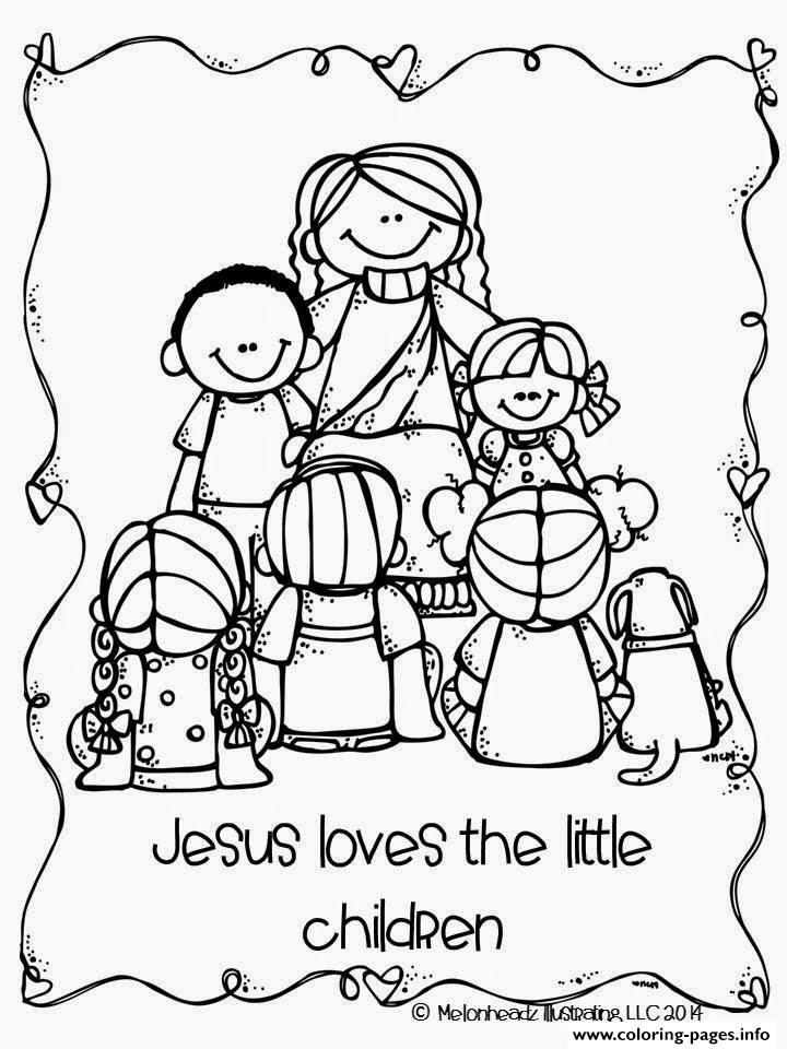 Jesus Children Coloring Page
 Jesus Loves The Little Children Coloring Pages Printable