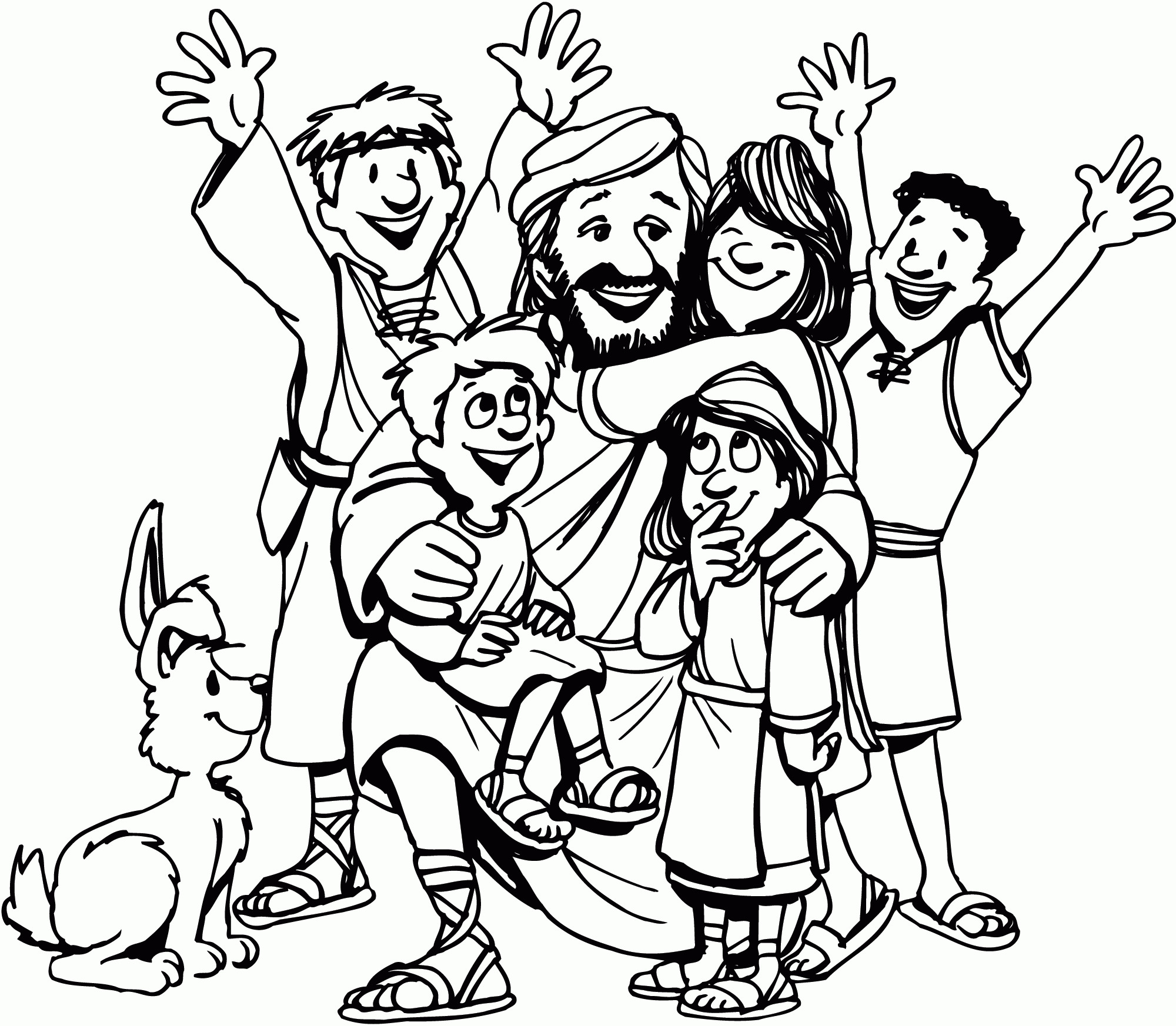 Jesus Children Coloring Page
 Jesus Loves The Little Children Coloring Pages Coloring Home