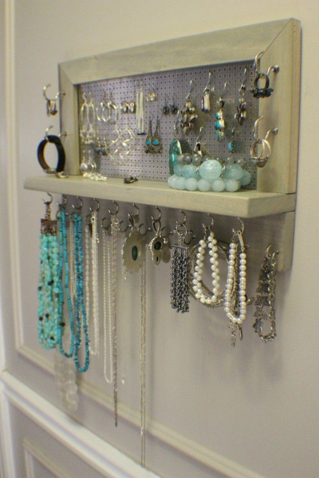 Jewelry Wall Organizer DIY
 The 25 best Diy jewelry organizer ideas on Pinterest