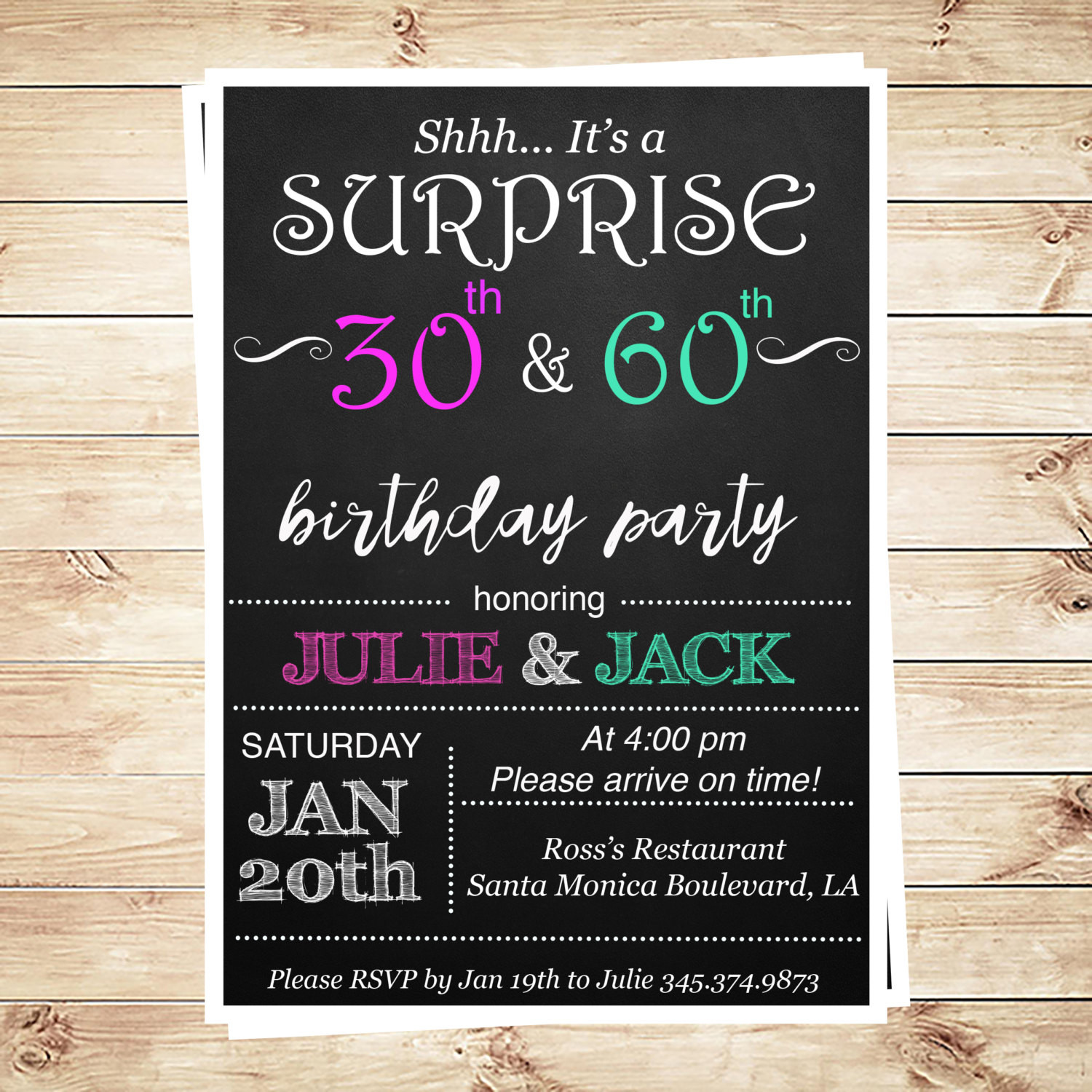 Joint Birthday Party Invitations
 Joint birthday party invitations for adults by
