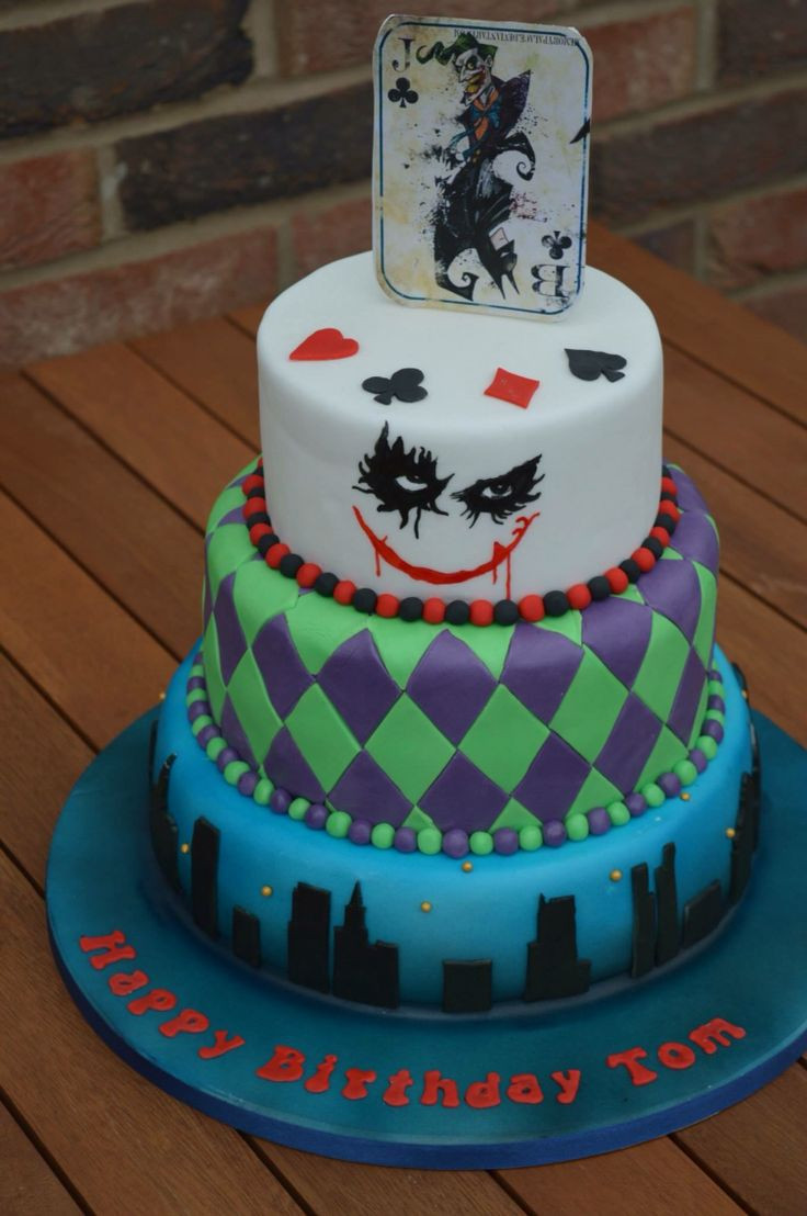 Joker Birthday Party Ideas
 Joker cake for a Joker themed birthday party