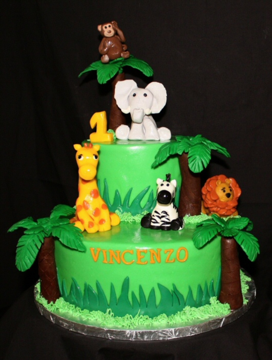 Jungle Birthday Cake
 Jungle Themed 1St Birthday CakeCentral