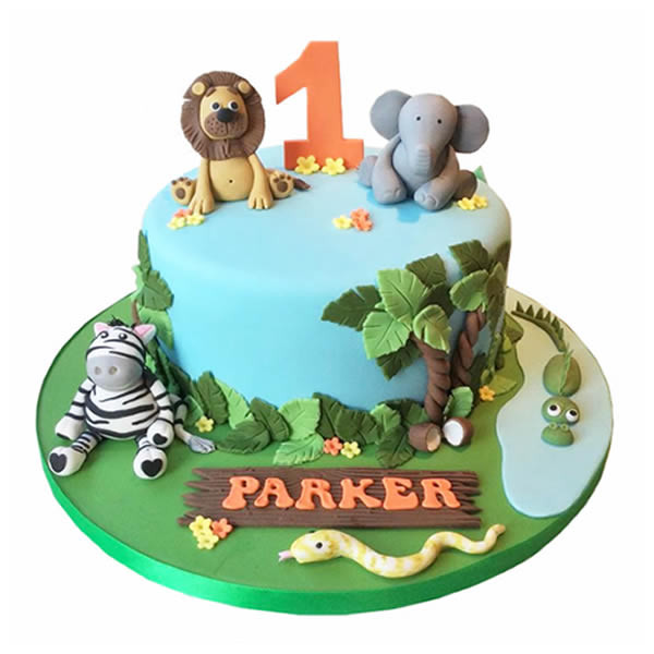 Jungle Birthday Cake
 Jungle Birthday Cake