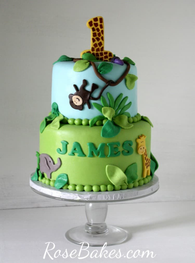 Jungle Birthday Cake
 Jungle 1st Birthday Cake & Smash Cake