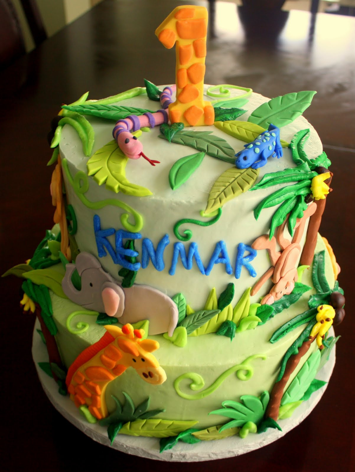 Jungle Birthday Cake
 Claudine Jungle Baby 1st Birthday Cake