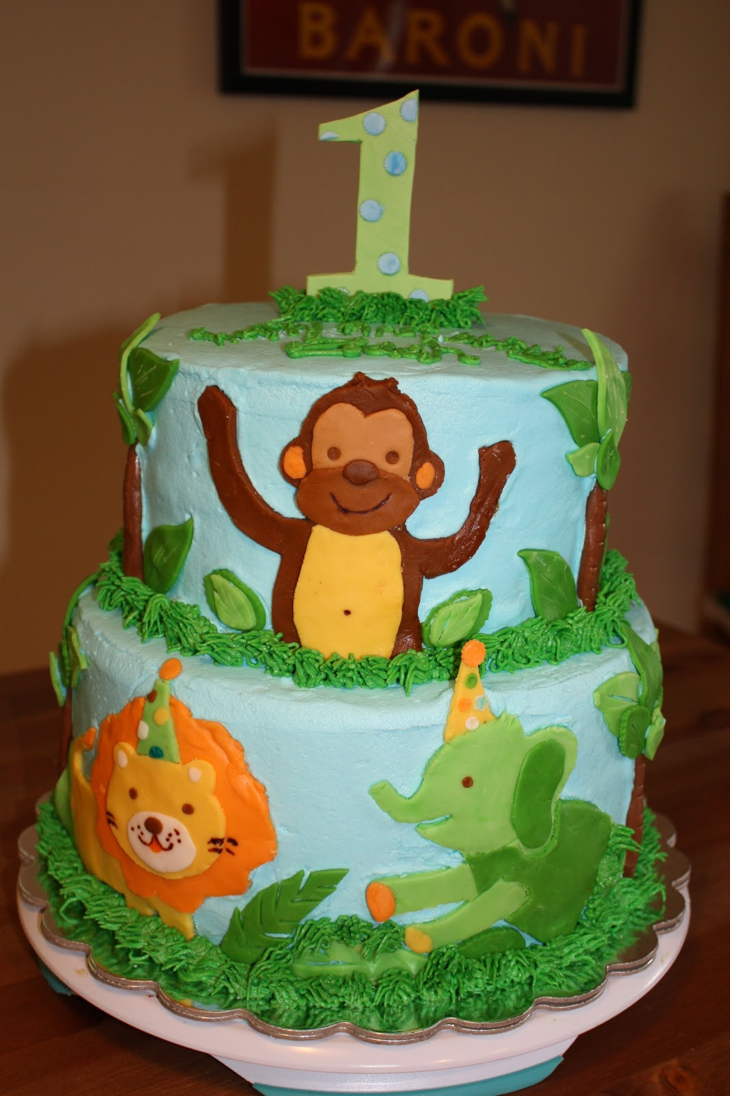 Jungle Birthday Cake
 Kake 1st Birthday Jungle Cake