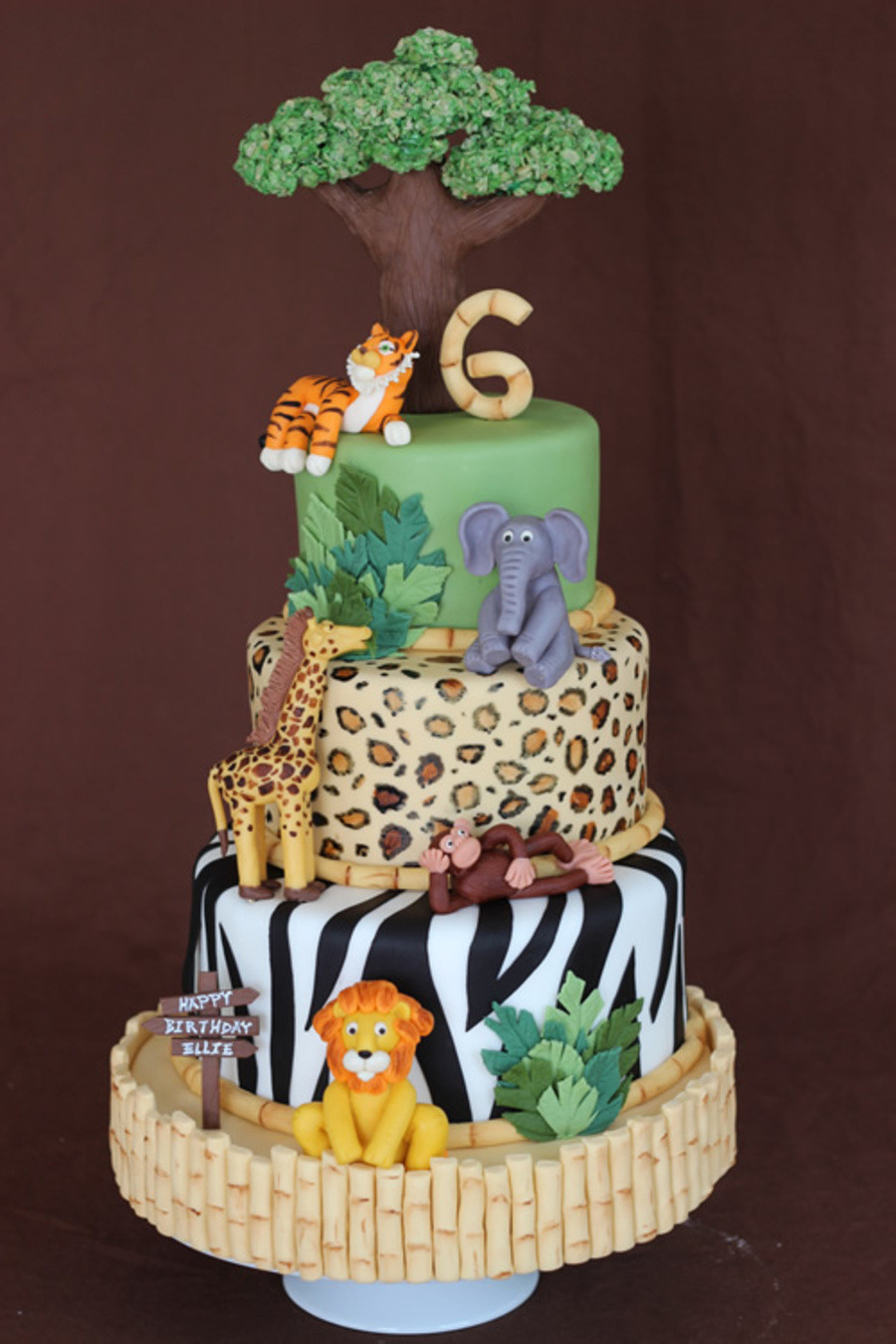 Jungle Birthday Cake
 Safari Themed Jungle Birthday Cake CakeCentral