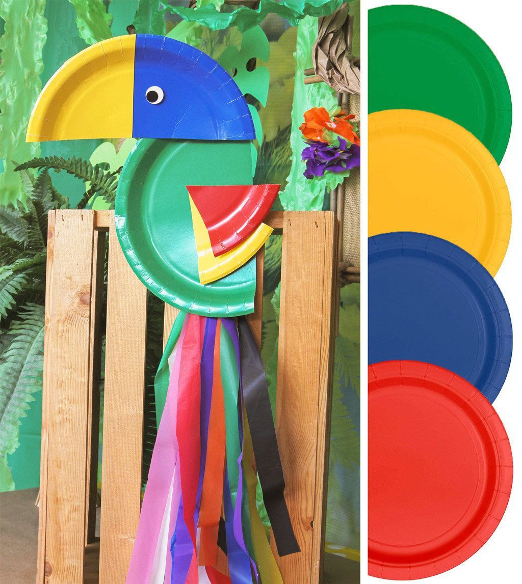 Jungle DIY Decorations
 DIY Paper Plate Parrot