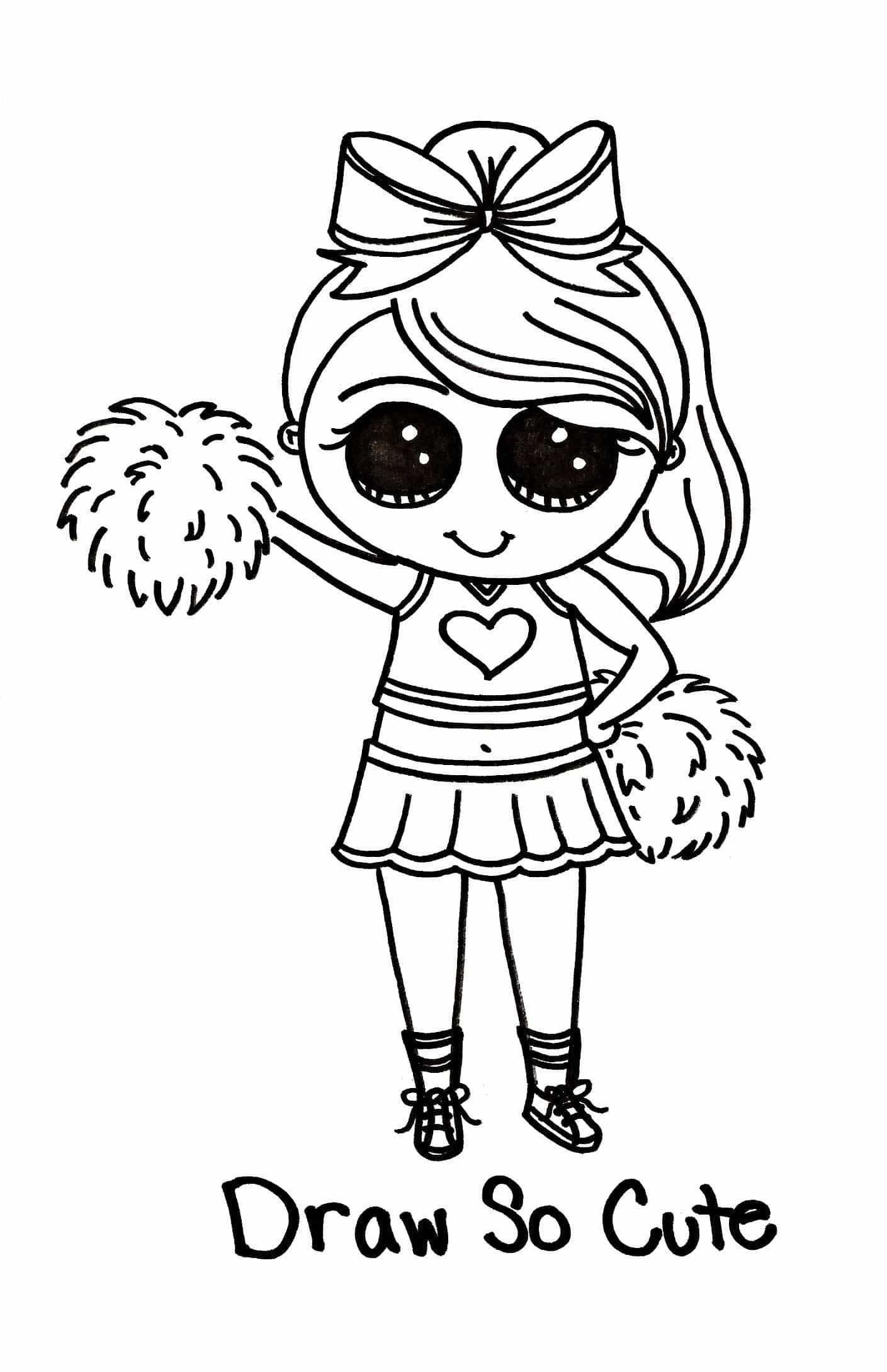 Kawaii Girls Coloring Pages
 Cute Coloring Pages For Easter New Easter Draw So Cute