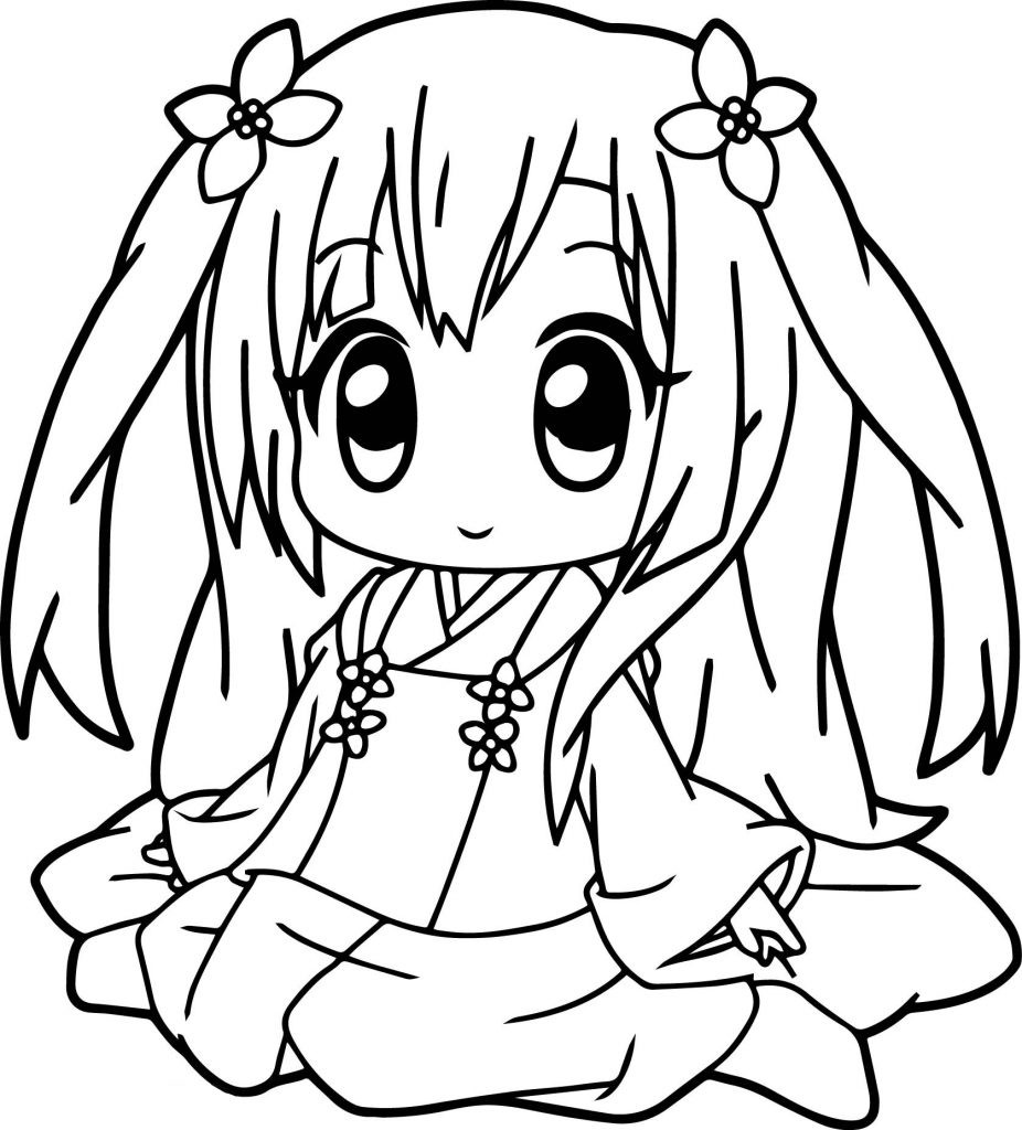 Kawaii Girls Coloring Pages
 Cute Coloring Pages Anime