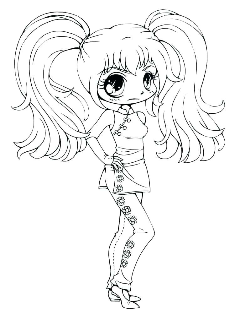 Kawaii Girls Coloring Pages
 Cute Mermaid Coloring Pages at GetColorings