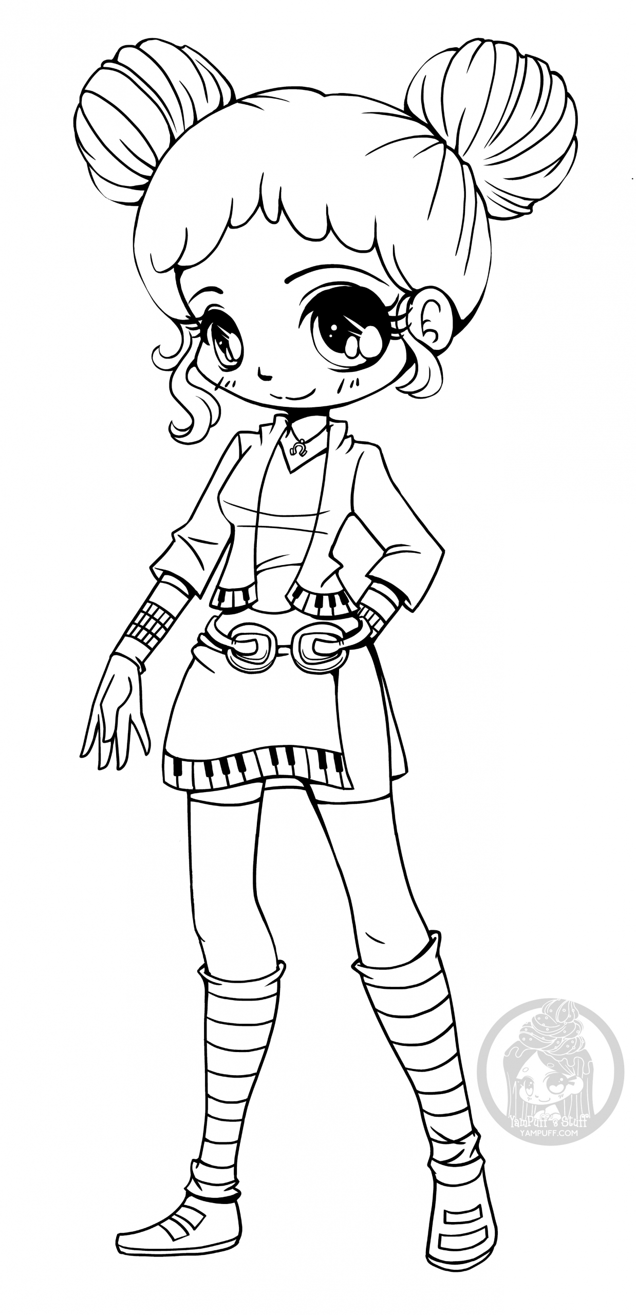 Kawaii Girls Coloring Pages
 Chibis Free Chibi Coloring Pages • YamPuff s Stuff