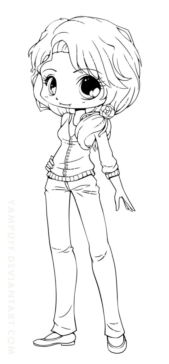 Kawaii Girls Coloring Pages
 25 Marvelous of Cute Girl Coloring Pages birijus
