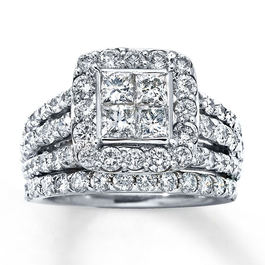 Kay Wedding Rings Sets
 Kay Diamond Bridal Set 4 ct tw 14K White Gold