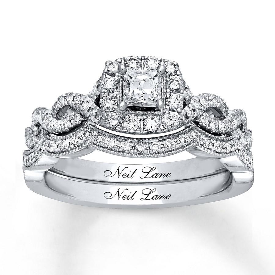 Kay Wedding Rings Sets
 Kay Neil Lane Bridal Set 3 4 ct tw Diamonds 14K White Gold