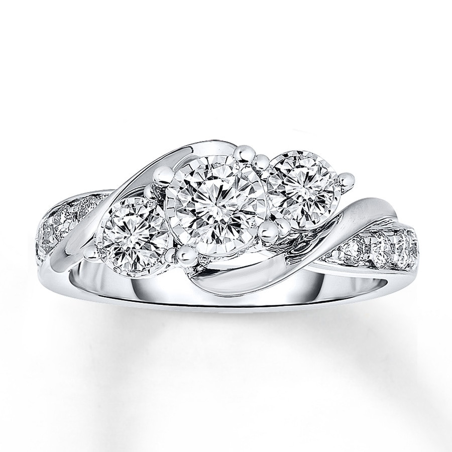 Kay Wedding Rings Sets
 Radiant Reflections Diamond Ring 1 ct tw 14K White Gold