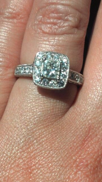 Kay's Wedding Rings
 womens Kay s Princess cut diamond halo engagement ring