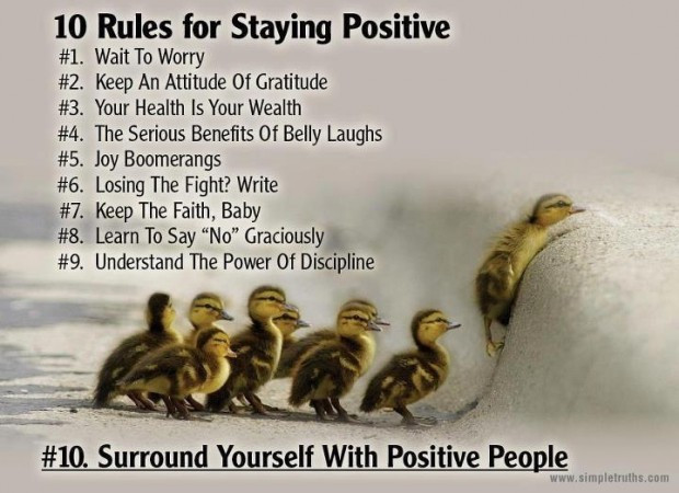 Keeping Positive Quote
 10 rules for staying positive Collection Inspiring