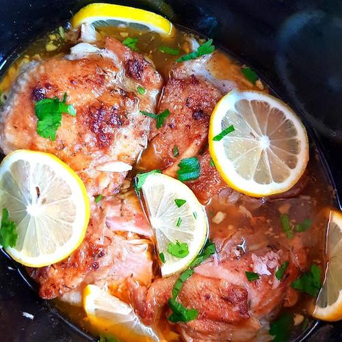 Keto Crockpot Chicken Thighs
 Keto Crockpot Chicken Thighs With Lemon & Garlic