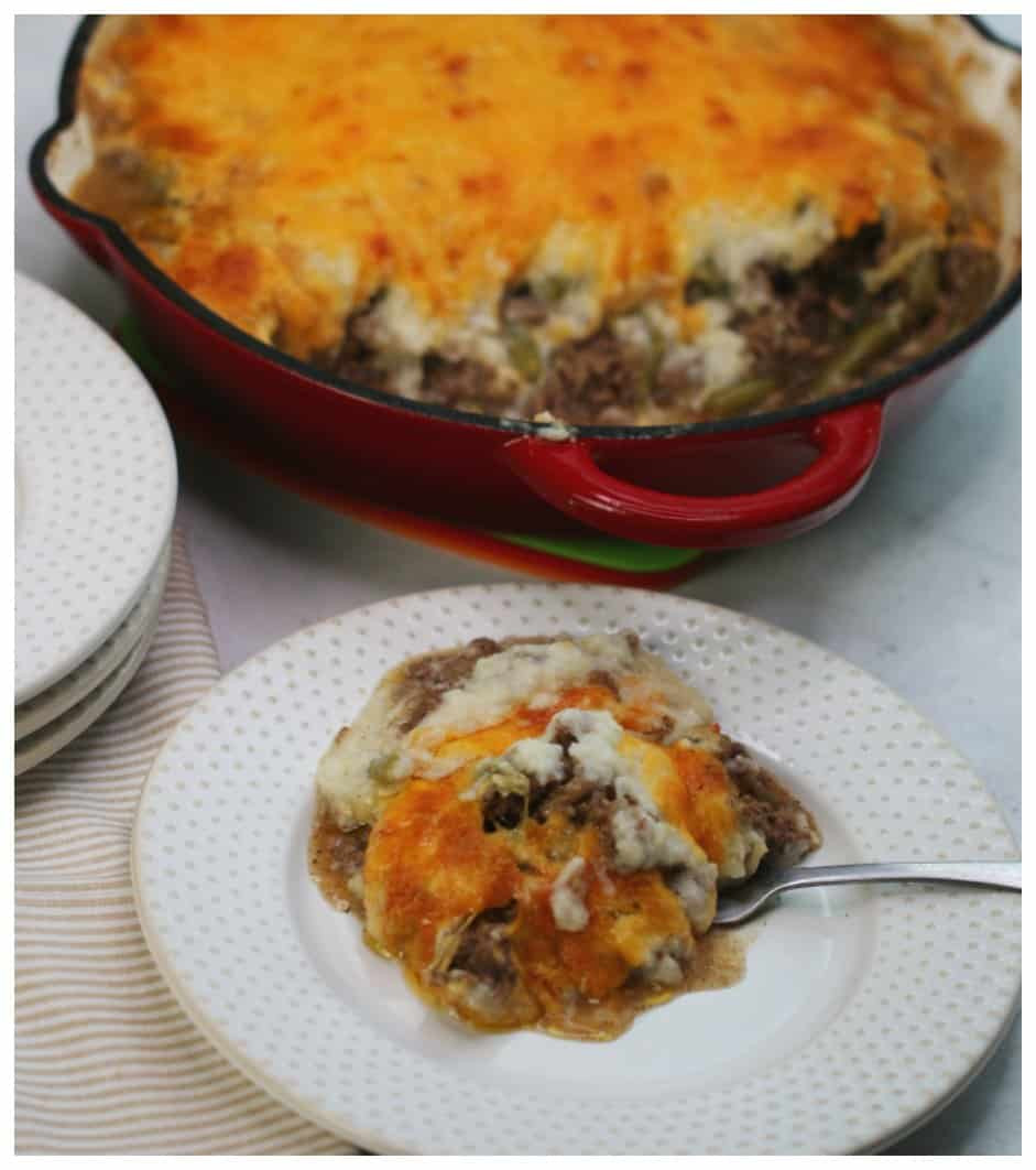 Keto Ground Beef Casserole
 The BEST Keto Ground Beef Casserole with Cheesy Topping