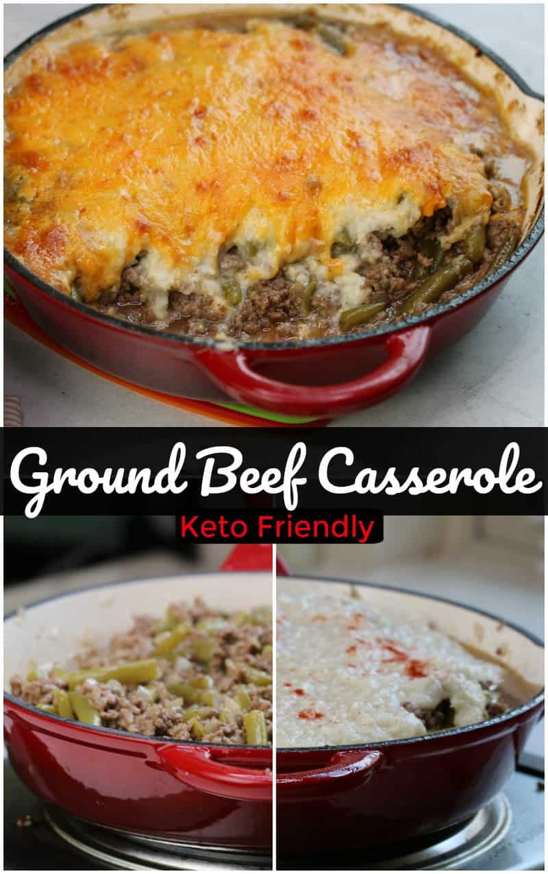 Keto Ground Beef Casserole
 The BEST Keto Ground Beef Casserole with Cheesy Topping