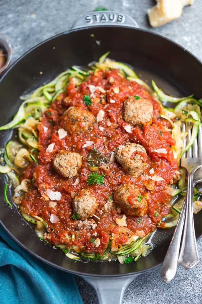 Keto Zucchini Noodles
 Zoodles with Meatballs Life Made Keto