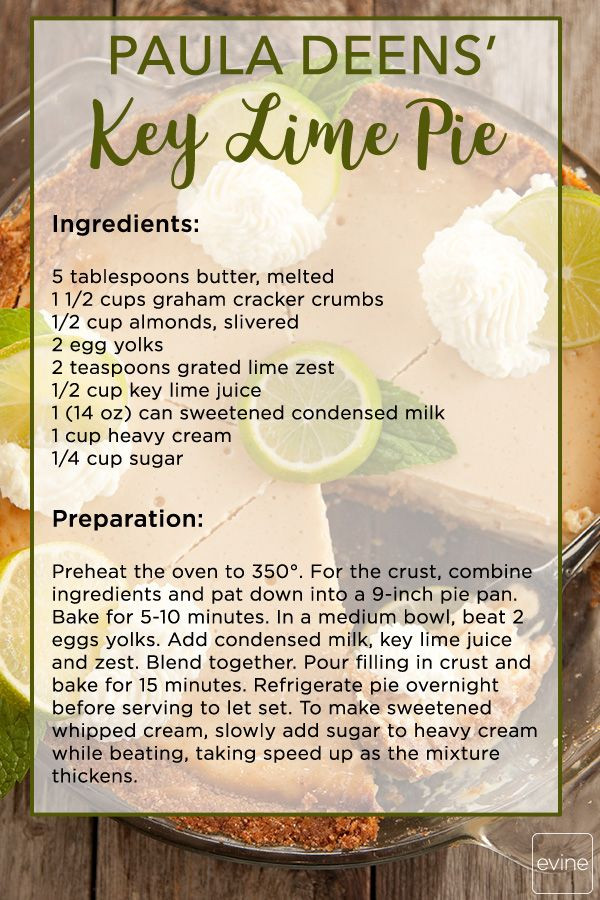 Key Lime Pie Recipe Paula Deen
 Happy Pi Day Need something to help celebrate today This