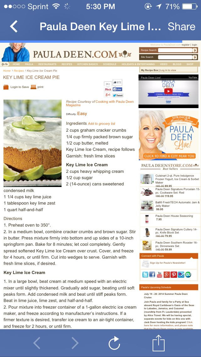 Key Lime Pie Recipe Paula Deen
 Paula Deen Key Lime Pie