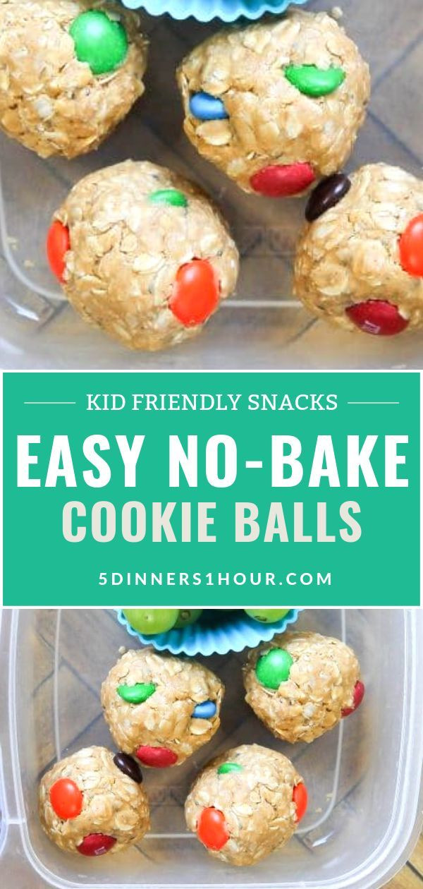Kid Friendly Healthy Recipes
 Easy No Bake Cookie Balls Snacks Recipe Kid Friendly