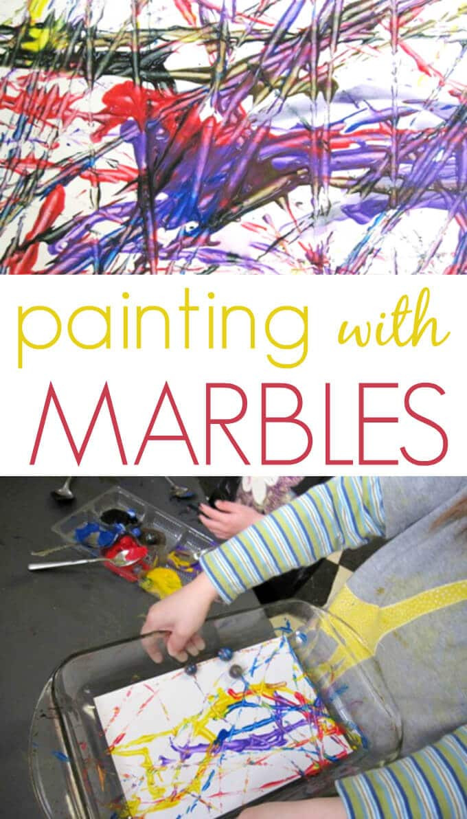 Kids Art Activities
 Painting with Marbles A Great Kids Art Standby