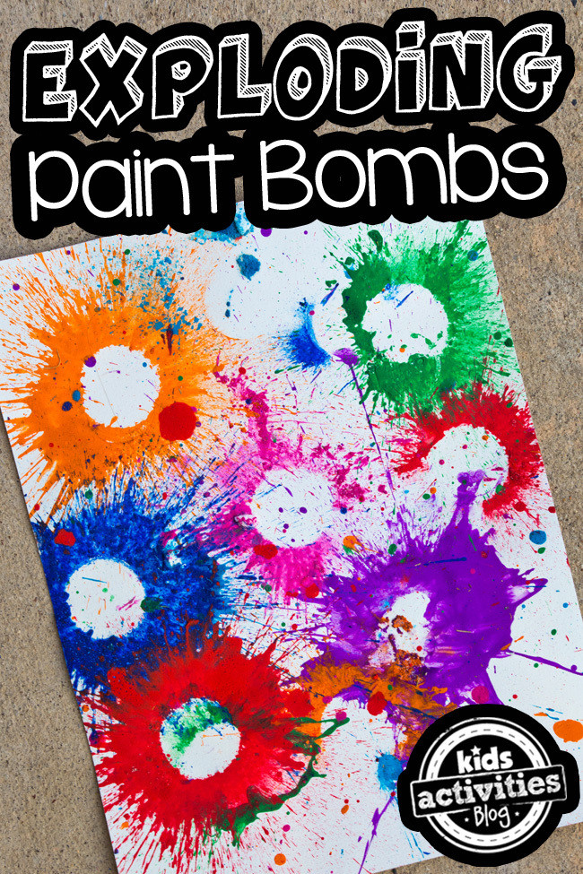 Kids Art Activities
 Exploding Paint Bombs Activity